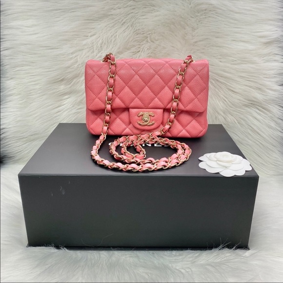 🎀 SOLD - CHANEL Caviar Leather Mini Rectangular Flap Bag - Picture 4 of 16